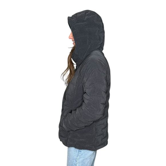 MOUNTAIN HARDWEAR Stretchdown Hoodie Gray Hooded Puffer Jacket Women's Large - Picture 3 of 7